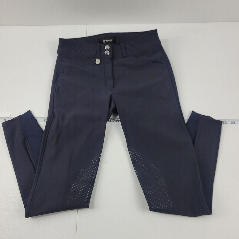 Horze Womens Breches pants riding blue 6/10 36L slim‎ 3390
